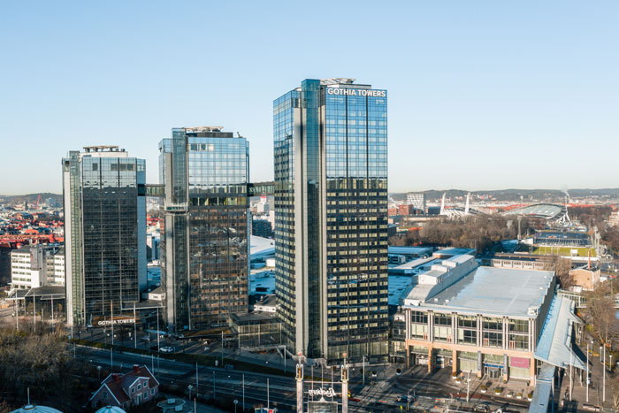 utsikt över Gothia Towers Svenska Mässan